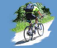 Der Aufstieg ist auch f�r Mountainbiker geeignet