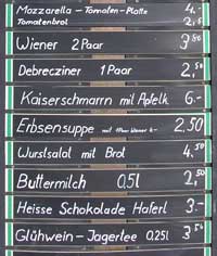 Speisekarte Hochgernhaus